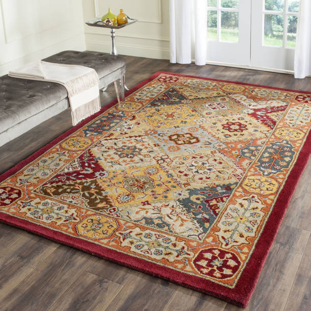 Astoria Grand Balthrop Handmade Wool Red / Multi Rug & Reviews Wayfair